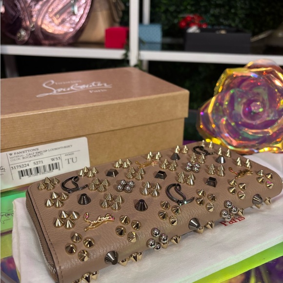 NWT Christian Louboutin Panettone Long Wallet 31752245271 Tan / Brown - Picture 7 of 14